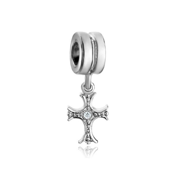 FREE S/H Pugster Celtic Cross Dangle Charm - Fits Pandora - Picture 3 of 3